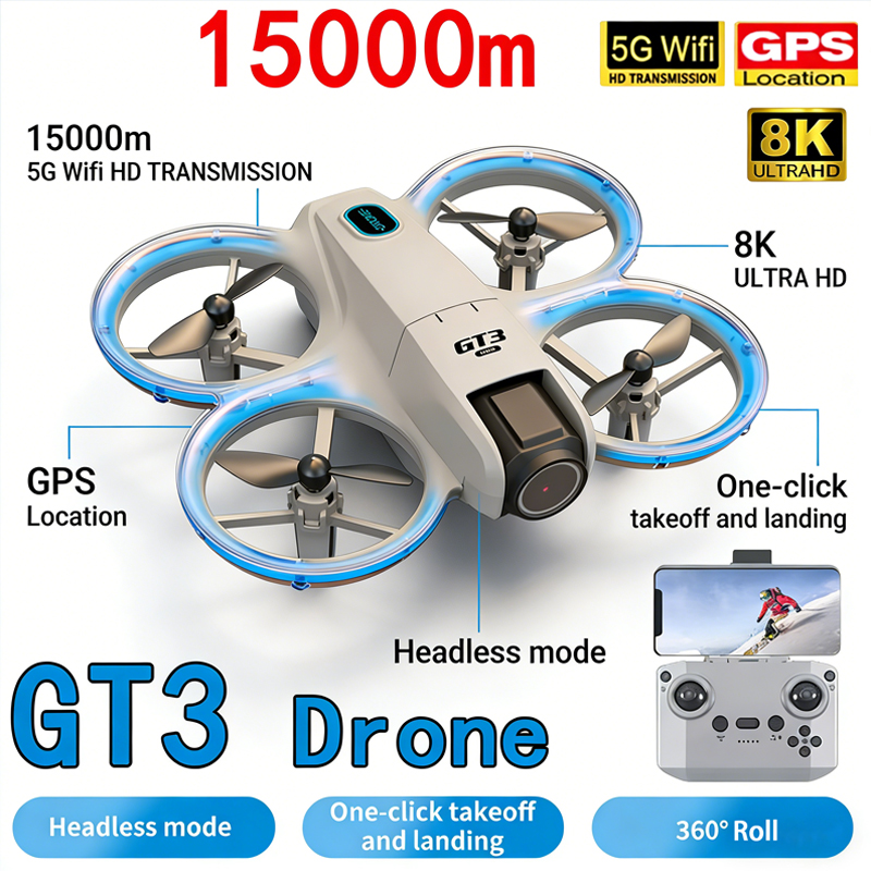 Nuevo GT3 MAX Drone 8K HD foto - Drone Kit Tricopter reseña y precio