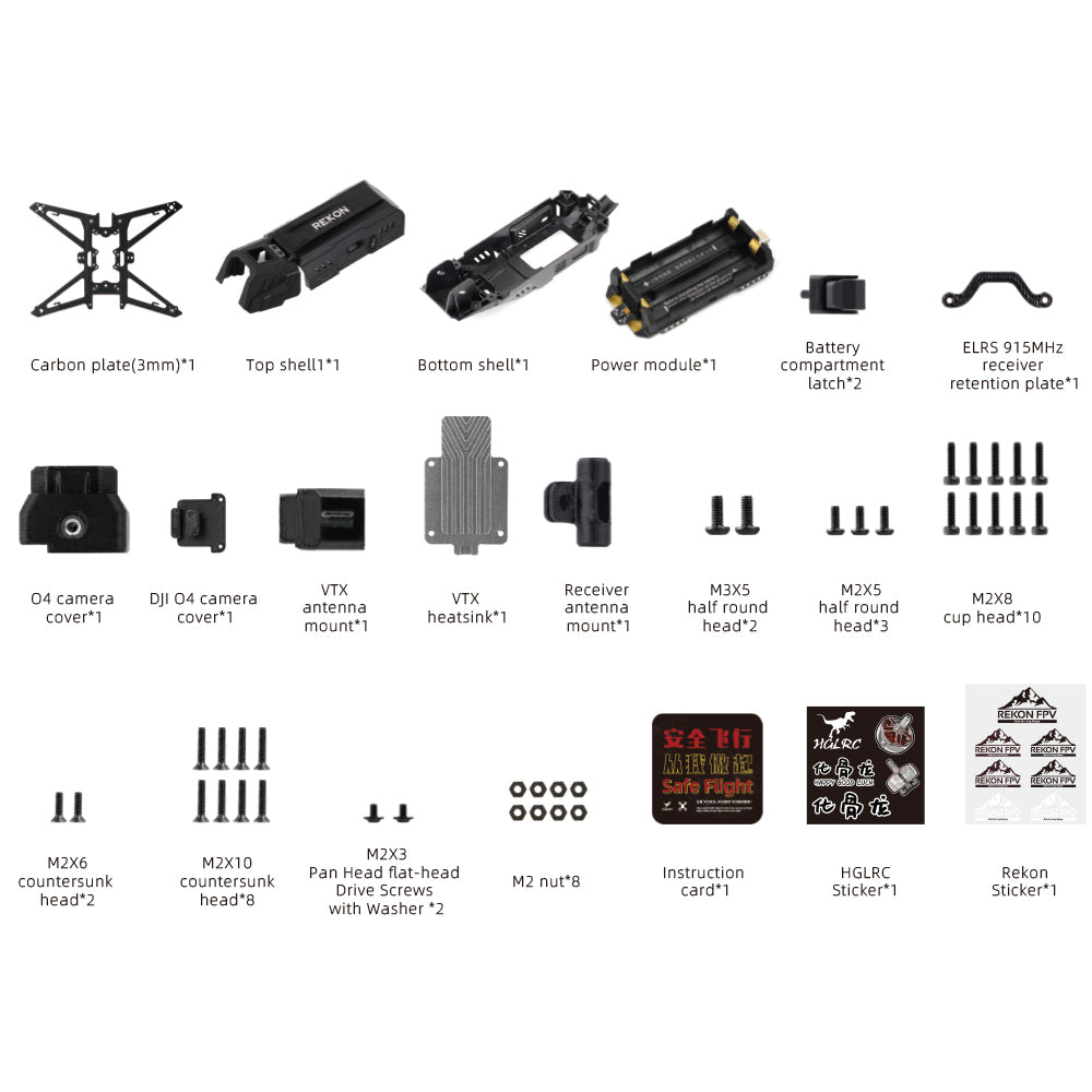 Kits de Marco FPV HGLRC Rekon3 - Drone Kit Long Range reseña y precio