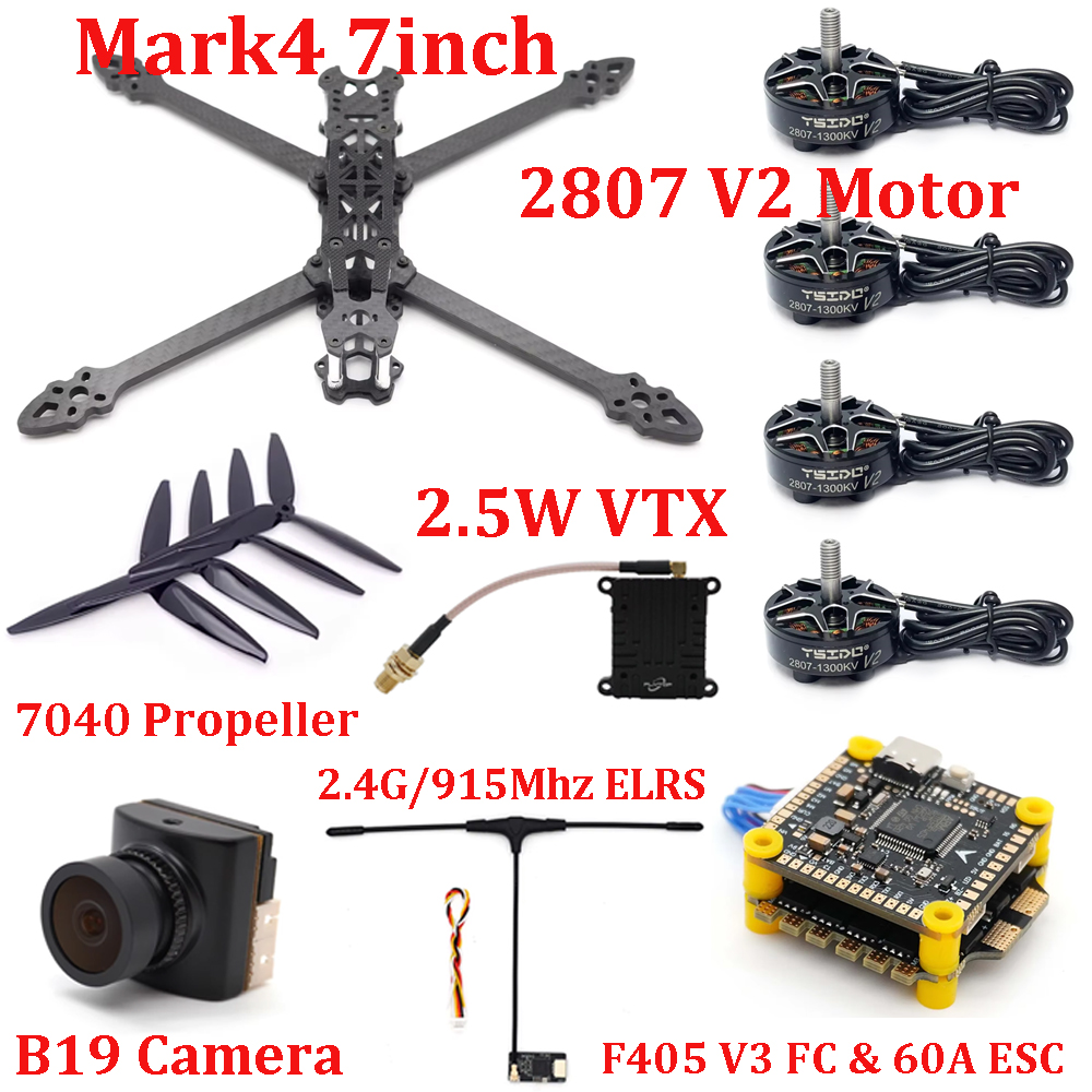 Kit de Marco Mark4 de 7 Pulgad - Drone Kit Racing reseña y precio
